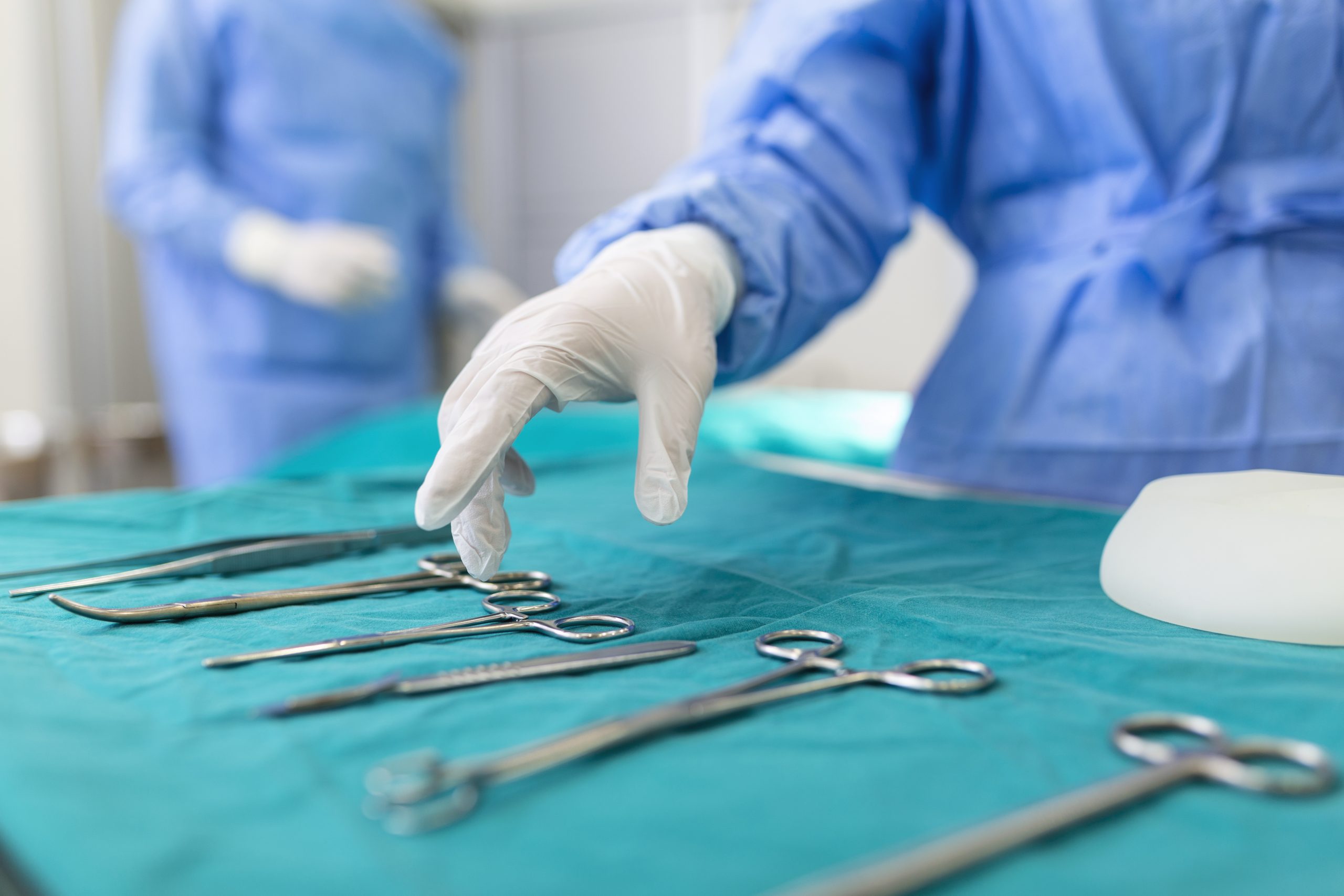 Surgical instruments in theatre